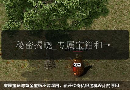 专属宝箱与黄金宝箱不能混用,新开传奇私服这样设计的原因