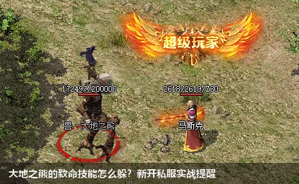 大地之熊的致命技能怎么躲?新开私服实战提醒