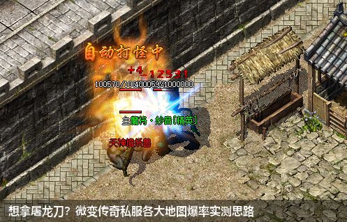 想拿屠龙刀？微变传奇私服各大地图爆率实测思路