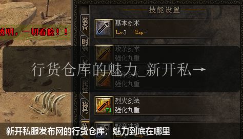 新开私服发布网的行货仓库，魅力到底在哪里