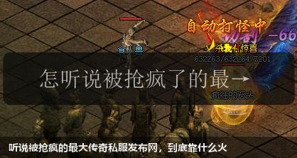 听说被抢疯的最大传奇私服发布网，到底靠什么火