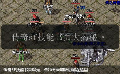 传奇SF技能书页曝光，各种分类和数量都在这里