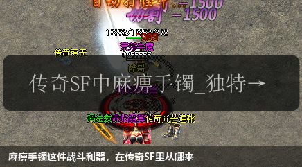 麻痹手镯这件战斗利器，在传奇SF里从哪来